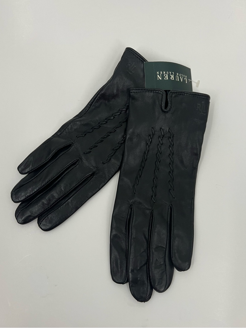 Ralph Lauren Black Leather Gloves